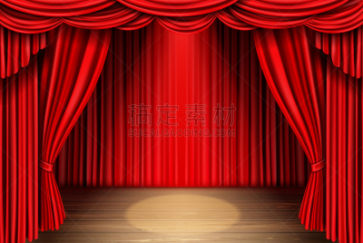 红色,剧院,窗帘,歌剧,幕布
