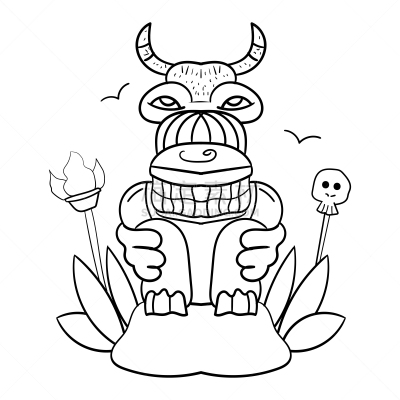 传统,绘画插图,乱画,偶像,成年的,矢量,石材,神,书,着色