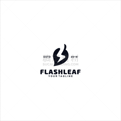 leaf with initial letter s logo design template