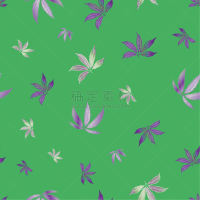 式样,植物学,绿色,矢量,概念,紫色,叶子