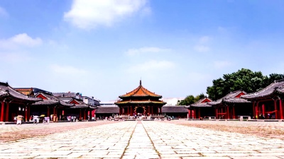 中国，沈阳-2014年8月1日 中国沈阳紫禁城著名的大正厅