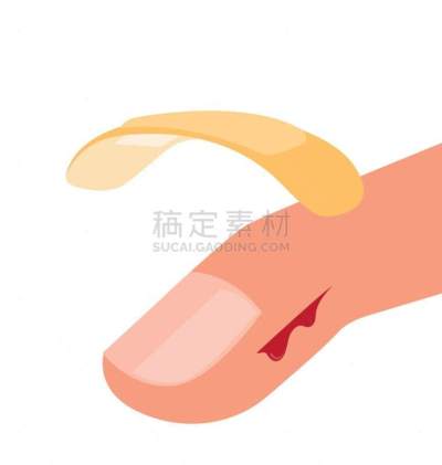 绘画插图,灰膏,手指,矢量,分离着色,动画片,平坦的,白色背景
