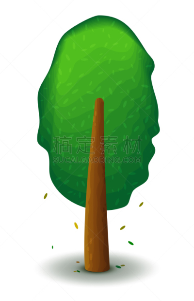 春天,品牌名称,夏天,绘画插图,矢量,绿色,摆拍,明信片,设计,树