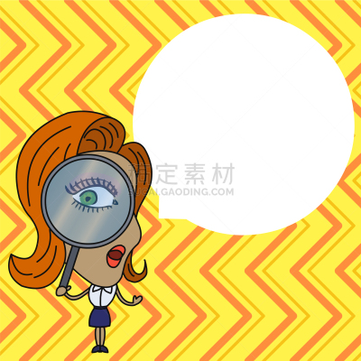 看,放大镜,女人,食槽,对话气泡框,焦点,模板,侦探,设备用品,搜寻
