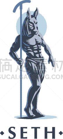 塞特神,埃及神像,神,埃及太阳神,法老,男人,轮廓,灵性,复古