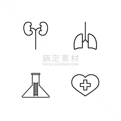 健康保健,轮廓,符号,简单,生物学,微生物学,听诊器,生物科技,门诊部,布置