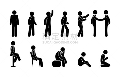绘画插图,人,男人,手,公亩,姿态,运动,肖像,腿,椅子