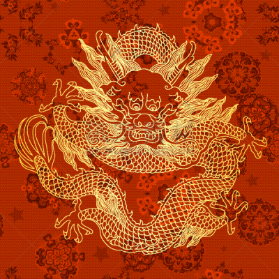 龙,式样,黄金,可爱的,传统,纺织品,野生动物,云,已灭绝生物,壁纸