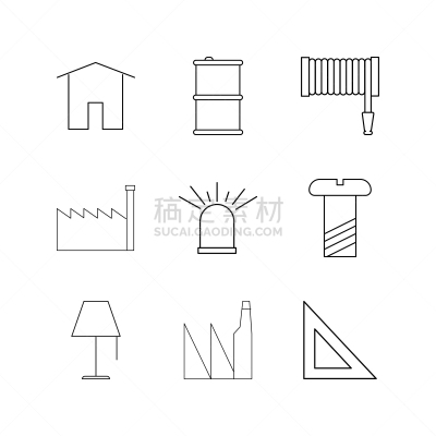 直的,工业,建筑业,建筑体,图标,矢量,工厂,三角板,图像,标志