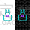围裙,厨房,轮廓,计算机图标,多色的,矢量,白色,厨师服,概念,烹调