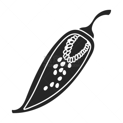 pepper chili iconblack icon
