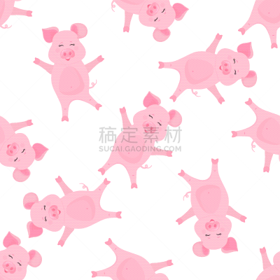 可爱的,猪,动物,卡通,幽默,农业,传统,春节,纺织品,坐