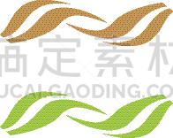 green wave ornamental logo template design eps 10