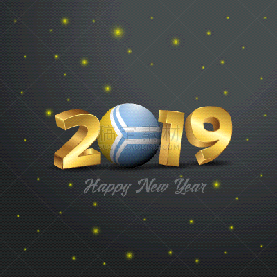 图瓦共和国,2019,抽象,字体,新年前夕,华丽的,请柬,壁纸,问候