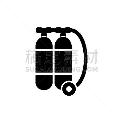 图像,两个物体,容器,氧气瓶,水下,夏天,圆柱体,白色,金属,潜水