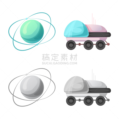 太空,图标集,火星,分离着色,商务,太空船,汽车,天文学,设计,收集
