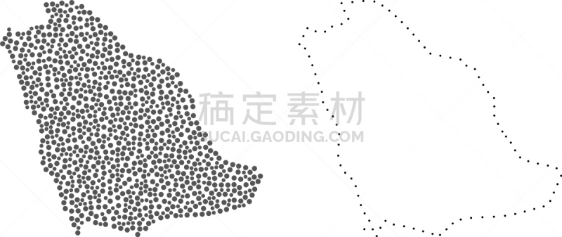 斑点,沙特阿拉伯,地形图,轮廓,自然地理,国内著名景点,几何形状,概念,矢量