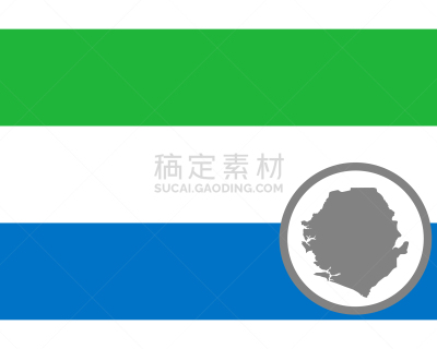 塞拉利昂,分离着色,矢量,市场营销,插画,剪影,旅行