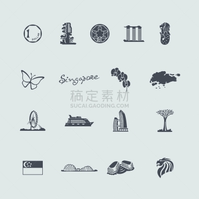 新加坡,国际著名景点,亚洲,滨水,图像,海洋,矢量,水,河流,布置
