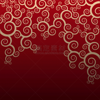 花纹,红色背景,漩涡形,螺线,圆形,白色,红色,黄金,式样,弯曲