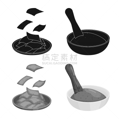 design protein and sea logo set of