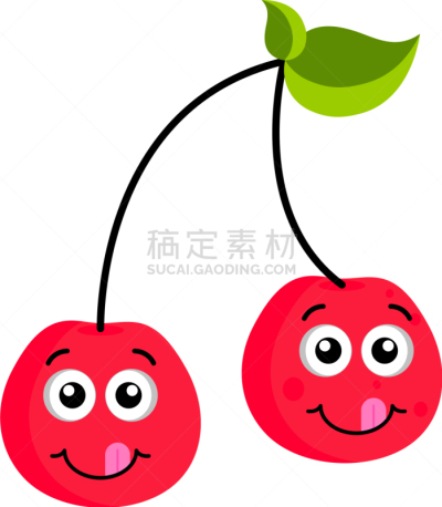 樱桃,表情符号,幸福,白色,清新,维生素,自然,图像,矢量,瘦身