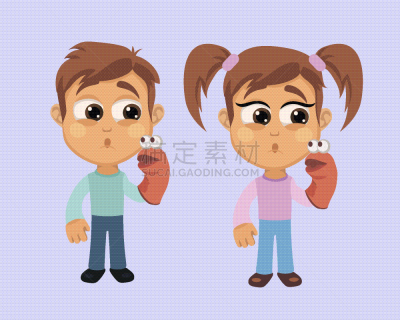 症状,男孩,可爱的,健康保健,木偶剧,男人,图像,女人,自立,生病