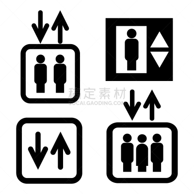 计算机图标,矢量,电梯,绘画插图,人,箭头符号,符号,男人,房屋
