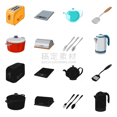 图标,厨房,金属,平衡,家庭生活,图像,矢量,分离着色,烹调,收集