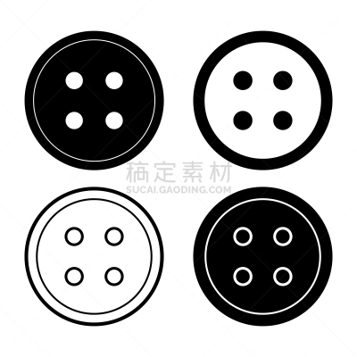衣服,按键区,黑白图片,矢量,背景分离,纺织品,塑胶,复古风格,线,循环元素