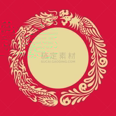 菲尼克斯市,龙,式样,传统,动物主题,边框,十二生肖,复古风格,动物,鸟类