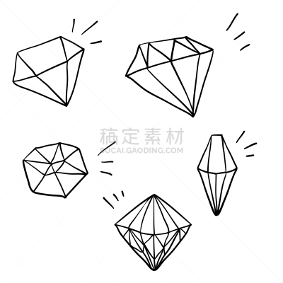 乱画,矢量,手,钻石形,绘画插图,卡通,时尚,华丽的,华贵,现代