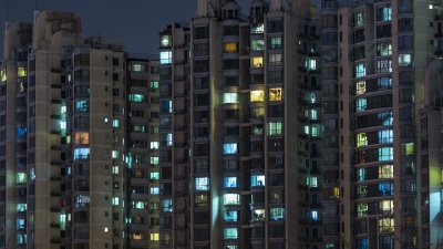 T/L CU HA ZO夜间住宅区，北京