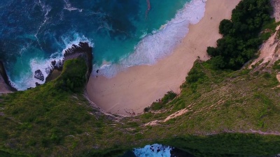 Kelingking海滩鸟瞰，Nusa Penida