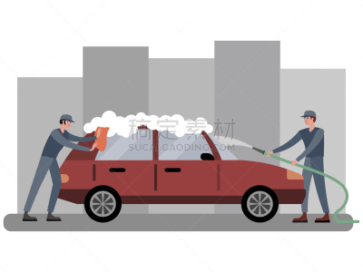红色,职业,数字2,商务,汽车,交通,技能,洗车,洗涤