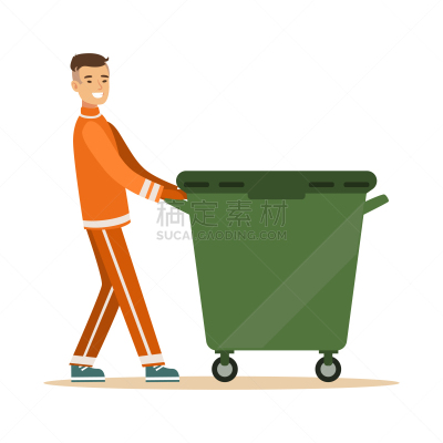 制服,男人,街道清洁工,环境净化,塑胶,图像,清洁工,垃圾,垃圾桶,取得