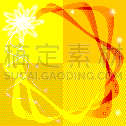 白色,黄色,明信片,矢量,卷着的,图像,模板,黄牌,花