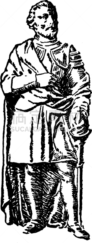 Hernando Cortez,白色,矢量,图像,雕刻图像,黑色,总督,西班牙,复古