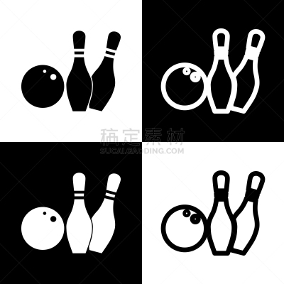 标志,黑白图片,草地保龄球,白色,球体,国际象棋,室内,休闲,击打