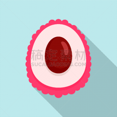荔枝,图标,扁平化设计,农业,清新,食品,维生素,果汁,熟的,葡萄