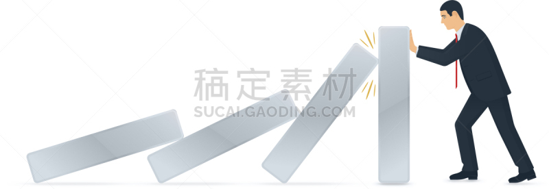 男商人,停止标志,多米诺效应,商务,风险,策略,平衡,模板,危险