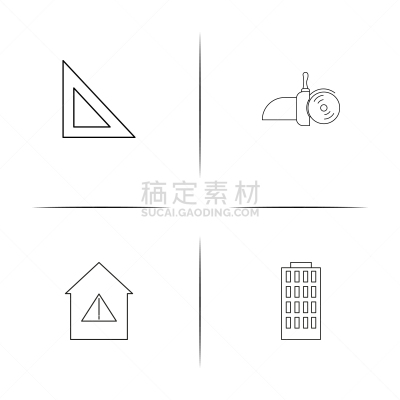 直的,建筑业,建筑体,图标,图像,矢量,石洞壁画,圆锯,三角板,标志