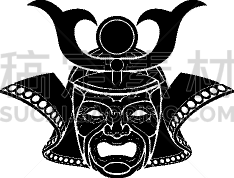 日本武士,面具,恐怖,分离着色,白色,亚洲,传统,面罩,盔甲服