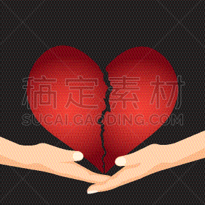 绘画插图,平坦的,计算机图标,矢量,关系紧张,概念,婚姻,浪漫,婚姻解除,坏掉的