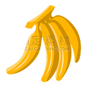 扁平矢量食物品类icon-香蕉