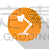 白色,分离着色,桌子,图标,白色背景,灯,明亮,金属,概念,照亮