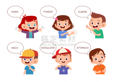 儿童,矢量,脖子,学龄前儿童,小的,剪贴画,绘画插图,标签,幸福