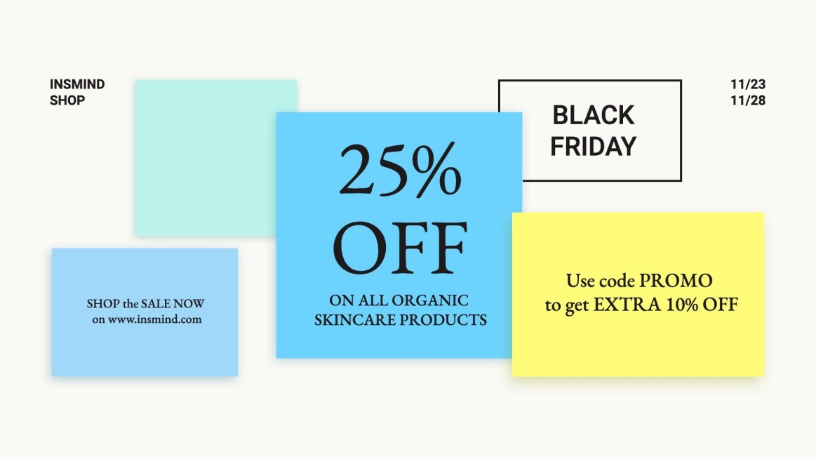 Black Friday Skincare Template Ecommerce Banner预览效果