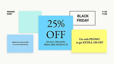 Black Friday Skincare Template Ecommerce Banner