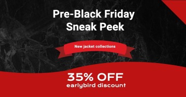 New Jacket Collections Pre-Black Friday Sale Ecommerce Banner